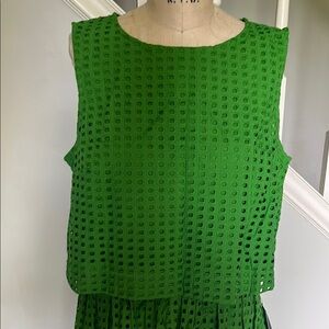 Kate Spade Target Eyelet green top large